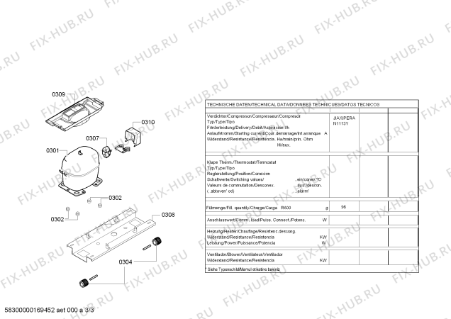 Схема №3 KGV39VI316, Bosch с изображением Модуль управления, запрограммированный для холодильника Bosch 12022502