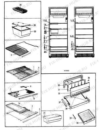 Взрыв-схема холодильника Electrolux RP1198 - Схема узла C10 Interior