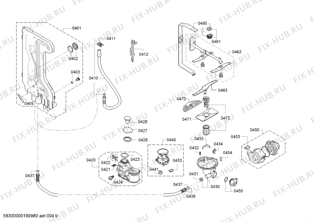 Схема №3 SPS25CI00X, Serie 2 с изображением Инструкция по эксплуатации для посудомойки Bosch 18036612