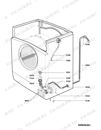 Взрыв-схема стиральной машины Whirlpool MWU128EDWG - Схема узла