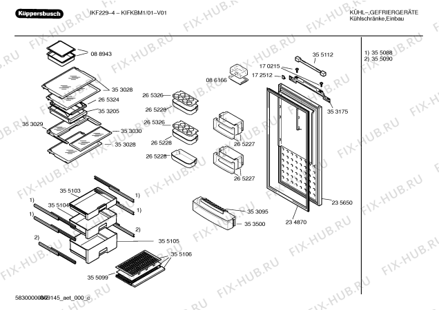 Схема №2 KIFKBM1 IKF229-4 с изображением Инструкция по эксплуатации для холодильника Bosch 00528957