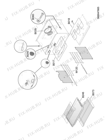 Схема №3 ACM 244/IX с изображением Холдер для электропечи Whirlpool 482000017200