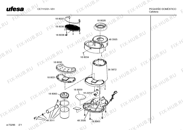 Схема №1 CE7115 CAPRICCIOSA? с изображением Подставка для подогрева для чайника (термопота) Bosch 00188036