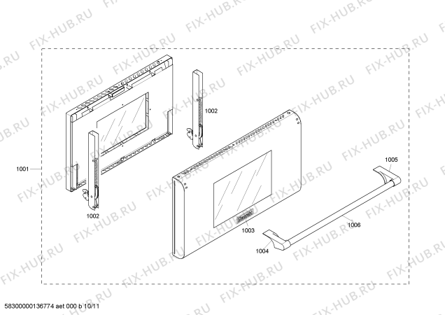 Схема №2 PRG364ELG с изображением Панель для духового шкафа Bosch 00144777