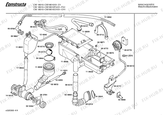 Взрыв-схема стиральной машины Constructa CW18010FG CW1801 - Схема узла 04