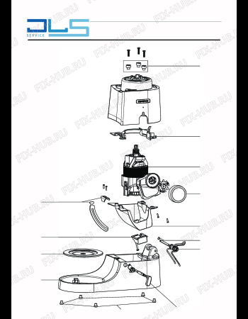 Взрыв-схема кухонного комбайна KENWOOD KVC3170S KITCHEN MACHINE - CHEF - Схема узла 2