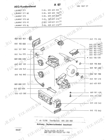 Взрыв-схема стиральной машины Aeg LAV571 - Схема узла Section6