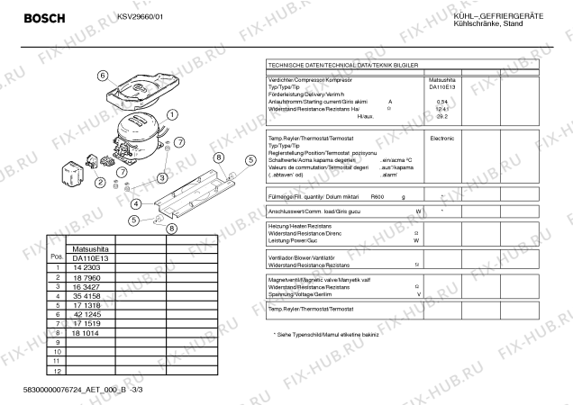 Взрыв-схема холодильника Bosch KSV29660 - Схема узла 03