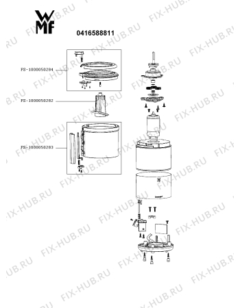 Схема №1 0416588811 с изображением Чаша для электромиксера Seb FS-1000050283