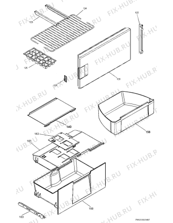 Взрыв-схема холодильника Electrolux IK263QU11L - Схема узла Furniture