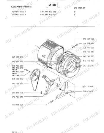 Взрыв-схема стиральной машины Aeg LAV9033 W - Схема узла Section2