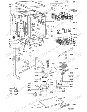 Схема №1 DWF 007 с изображением Модуль (плата) управления для посудомойки Whirlpool 481221479152