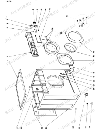 Схема №2 A2672 (F012749) с изображением Наставление для стиральной машины Indesit C00050076