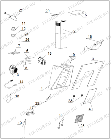 Схема №1 DVG6540AX (249181, HO 750) с изображением Покрытие для вентиляции Gorenje 476008