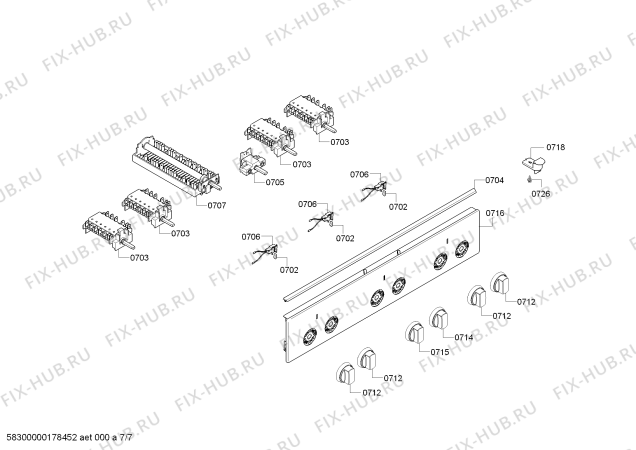 Схема №3 HSL421127V с изображением Ручка конфорки для плиты (духовки) Bosch 00628139
