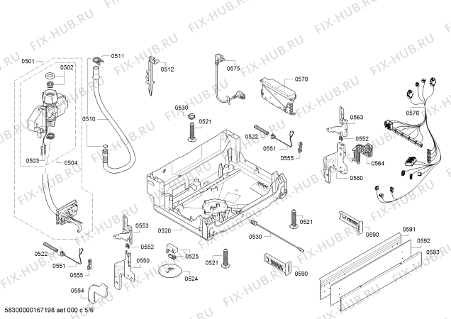 Схема №1 S42L68N0EU с изображением Панель управления для посудомоечной машины Bosch 00742353