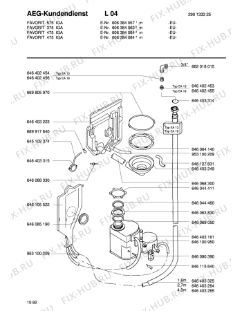 Взрыв-схема посудомоечной машины Aeg FAV475 I-M - Схема узла Section3