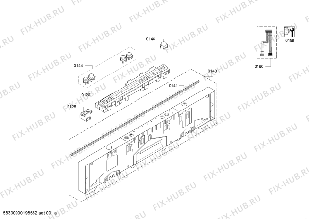 Схема №2 SMV25CX00Y SilencePlus, Made in Germany с изображением Передняя панель для электропосудомоечной машины Bosch 11020572