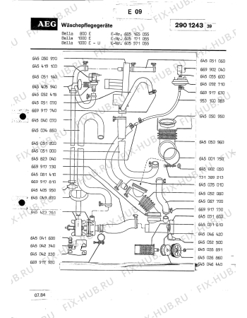 Взрыв-схема посудомоечной машины Aeg BELLA 1000 E U - Схема узла Section9