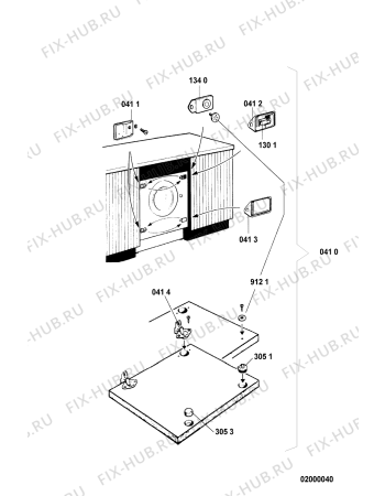 Схема №2 WTI 910 с изображением Всякое для стиралки Whirlpool 481990500395