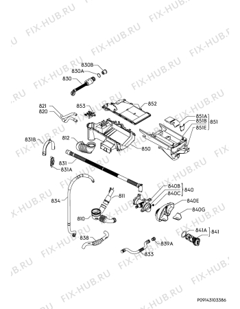 Взрыв-схема стиральной машины Aeg L8FSK865E - Схема узла Hydraulic System 272