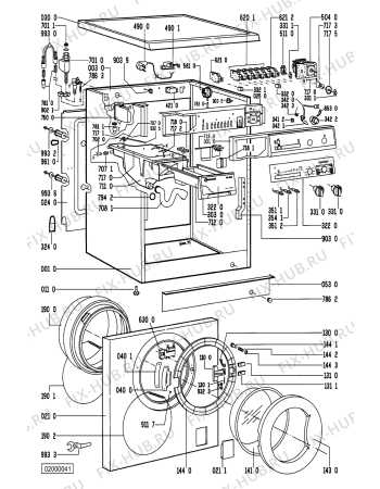 Схема №1 WA 2342 WA 2342/WS-CH с изображением Декоративная панель для стиралки Whirlpool 481245219228