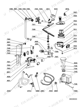 Схема №1 ADP 1077 IX с изображением Сенсорная панель для электропосудомоечной машины Whirlpool 482000011853