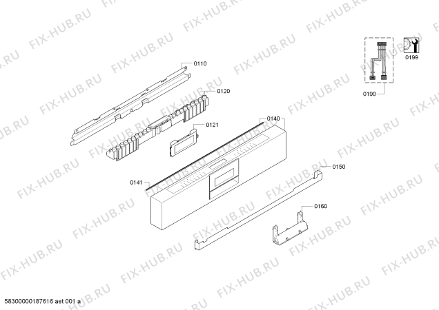 Схема №2 DI260110CN с изображением Ручка для посудомоечной машины Bosch 12009212