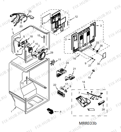 Схема №1 5WT519SFEW с изображением Дверка для холодильной камеры Whirlpool 482000099723