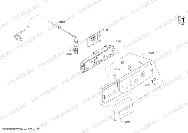 Схема №1 WT44W5V0 iQ 700 selfCleaning condenser с изображением Кабель для электросушки Bosch 00630583