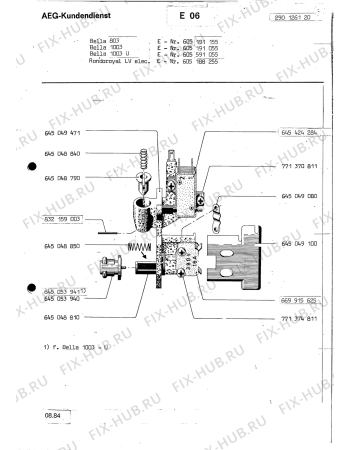 Взрыв-схема посудомоечной машины Rondo (N Rn) RONDOROYAL LV EL - Схема узла Section6