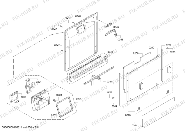 Схема №2 S51M63X6EU с изображением Кабель для посудомойки Bosch 00657886