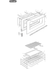 Схема №3 DEF905GW1 с изображением Элемент корпуса для плиты (духовки) DELONGHI 45E96001G