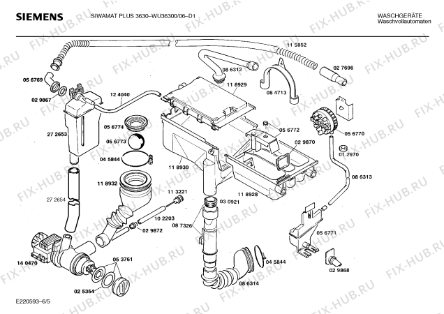 Схема №1 WFK5730 с изображением Адаптер для стиральной машины Bosch 00086296
