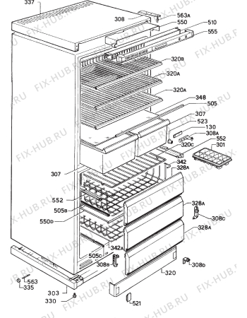 Взрыв-схема холодильника Zanussi Z622/8KNF - Схема узла Housing 001