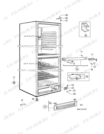 Взрыв-схема холодильника Electrolux ER3318B - Схема узла C10 Cabinet