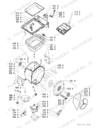 Схема №2 AWV 650/M с изображением Микропереключатель для стиралки Whirlpool 481228210233