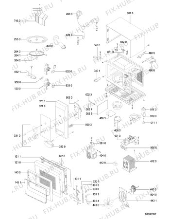 Схема №1 AVM 515 с изображением Дисплей для микроволновки Whirlpool 481238118239
