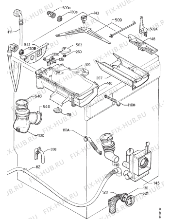 Взрыв-схема стиральной машины Electrolux EW715S - Схема узла Hydraulic System 272