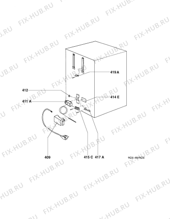 Взрыв-схема холодильника Electrolux RH236LG - Схема узла Armature/fitting