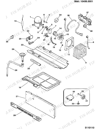 Схема №2 XRA600NF (F025219) с изображением Запчасть для холодильника Indesit C00081118