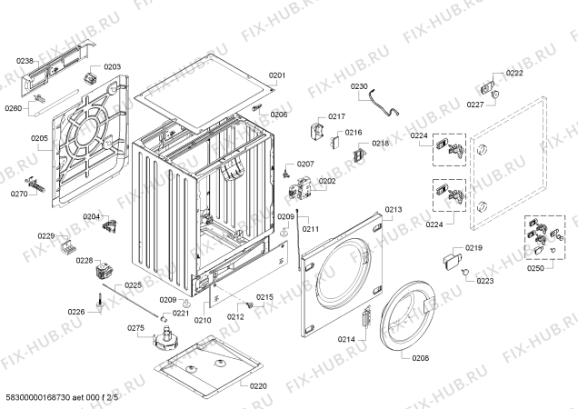 Схема №3 WKD28540FF с изображением Панель управления для стиралки Bosch 00745369