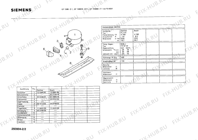 Взрыв-схема холодильника Siemens GF1048 - Схема узла 02