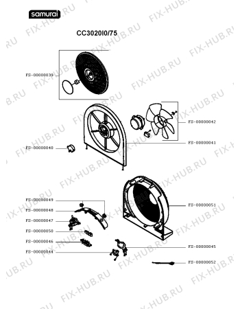 Схема №1 CC3020I0/75 с изображением Переключатель для обогревателя (вентилятора) Seb FS-00000050