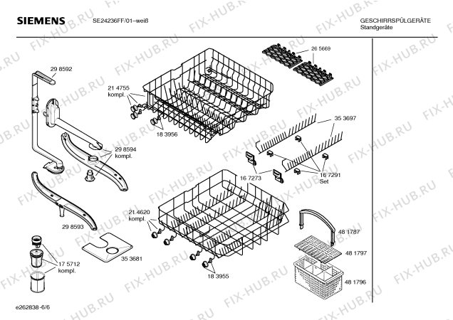Схема №1 SE24E230FF с изображением Панель управления для посудомоечной машины Siemens 00217439
