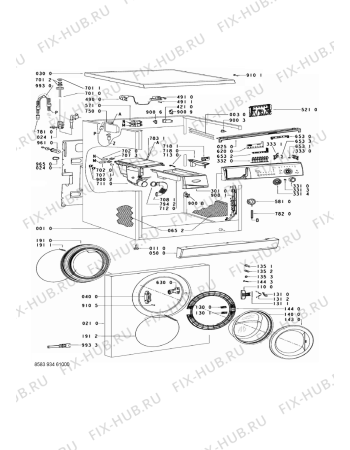 Схема №1 WAK/D 7416 EX с изображением Блок управления для стиралки Whirlpool 480111100523