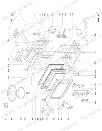 Схема №1 MWO 603 с изображением Решетка для микроволновки Whirlpool 482000003222