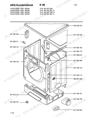 Взрыв-схема стиральной машины Aeg LTH3300-W - Схема узла Section1