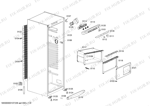 Схема №2 RSG385006J CONTINENTAL с изображением Клапан для холодильной камеры Bosch 00443114