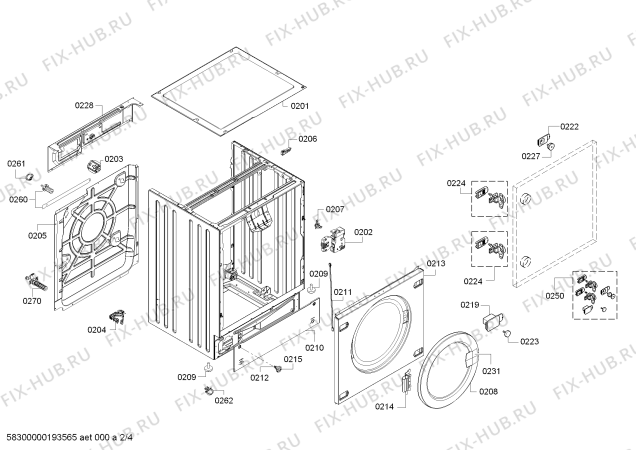 Схема №3 WIA24200GC с изображением Панель управления для стиральной машины Bosch 00740576